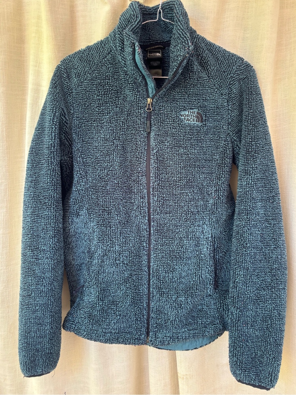 The North Face Osito 2 Blue-Green Cozy Sherpa Zip Jacket